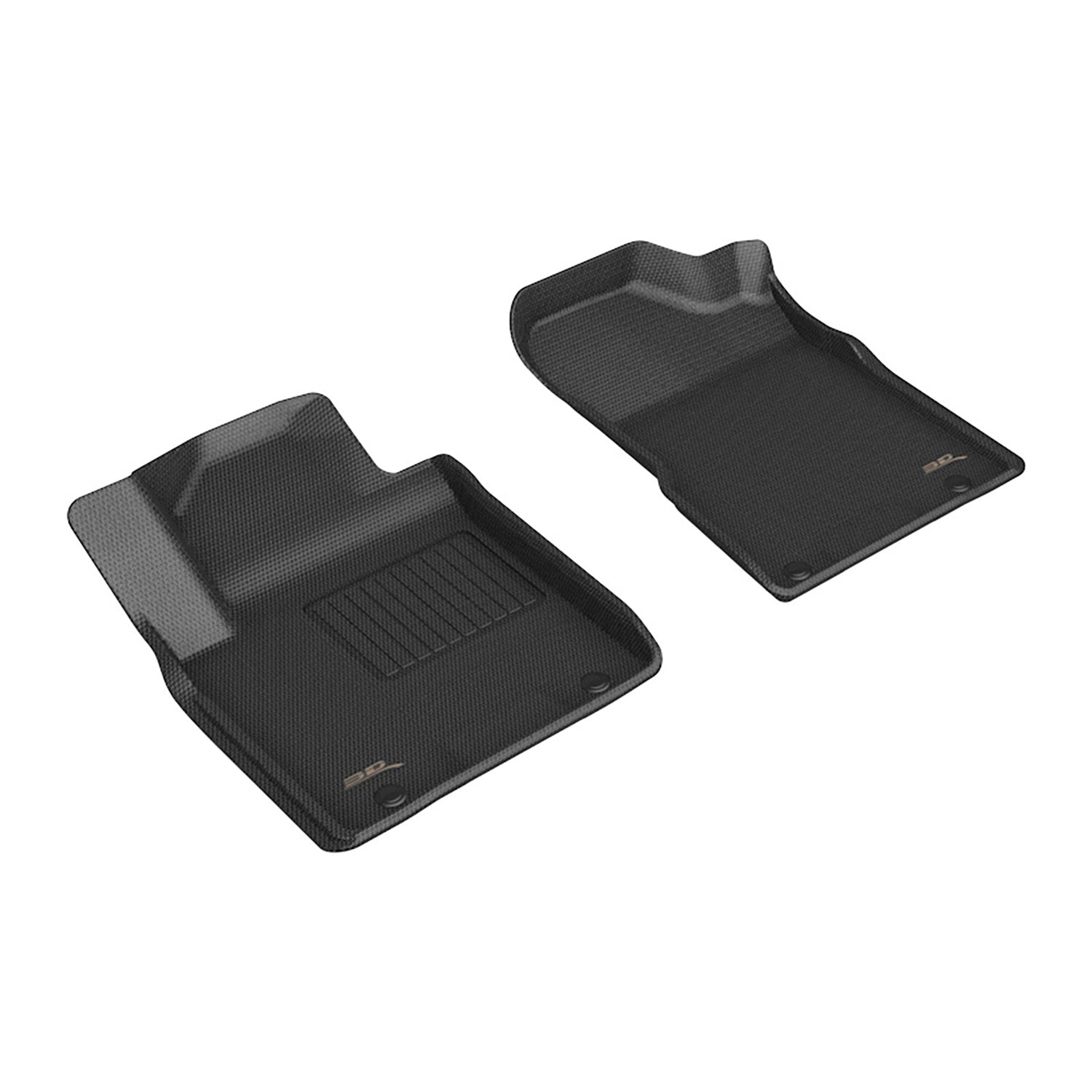 3D Maxpider 2019-2024 Nissan Armada Kagu Black 1st Row Floor Mat L1NS14611509