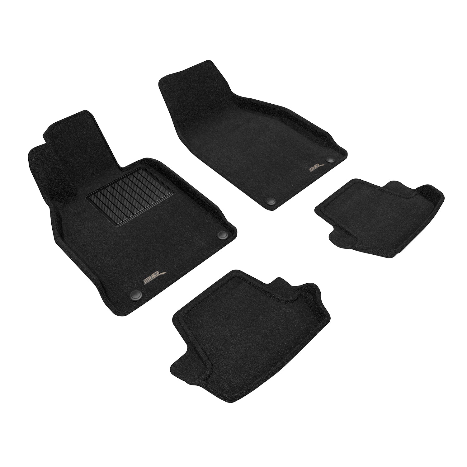 3D Maxpider 2020-2024 Porsche 911 911 Carrera Elegant Black 1st Row 2nd Row Floor Mats L1PO02104709