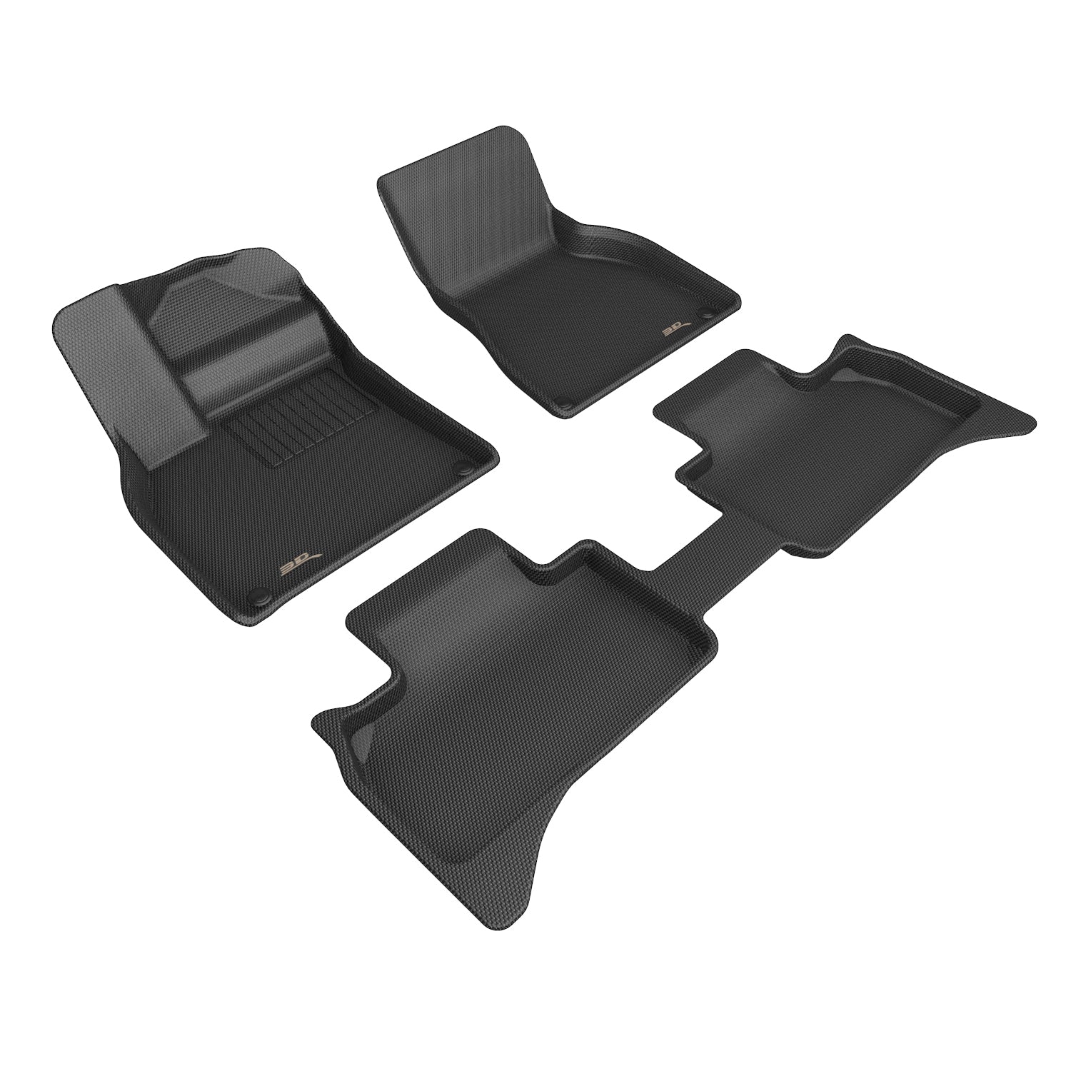 3D Maxpider 2025-2026 Porsche Macan Electric Kagu Black 1st 2nd Rows Floor Mat L1PO02801509