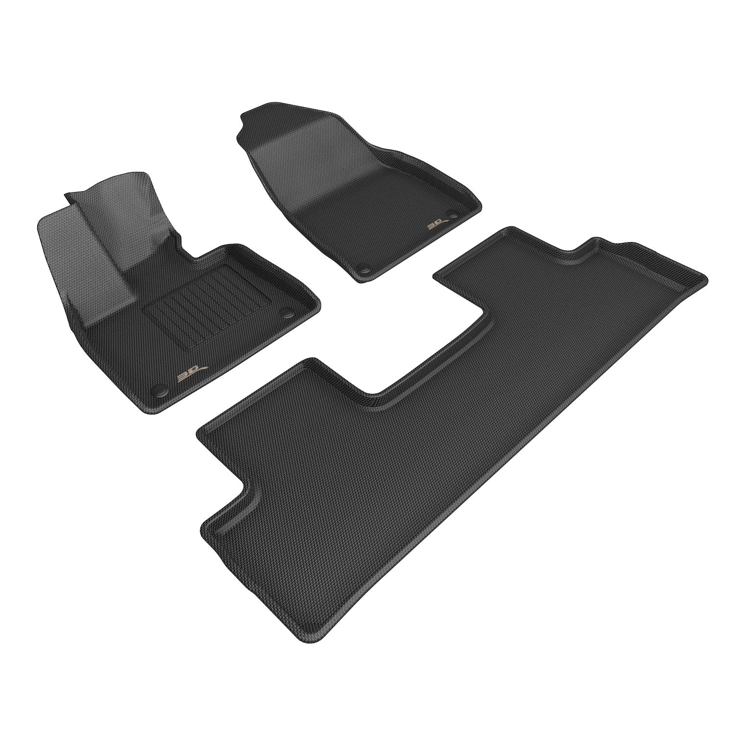 3D Maxpider 2025-2026 Polestar Polestar 3 Kagu Black 1st 2nd Rows Floor Mat L1PS00301509