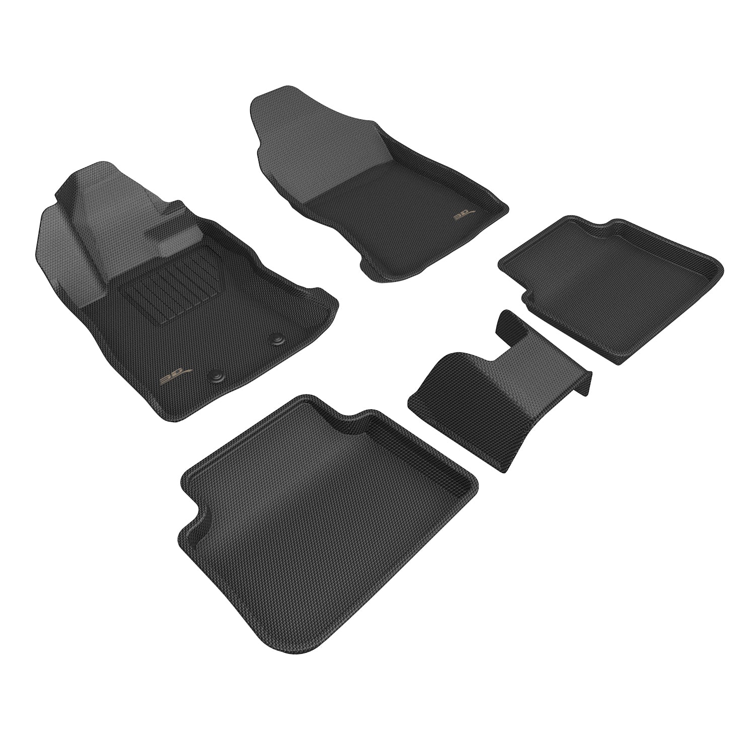 3D Maxpider 2024-2026 Subaru Crosstrek Kagu Black 1st 2nd Rows Floor Mats L1SB04001509