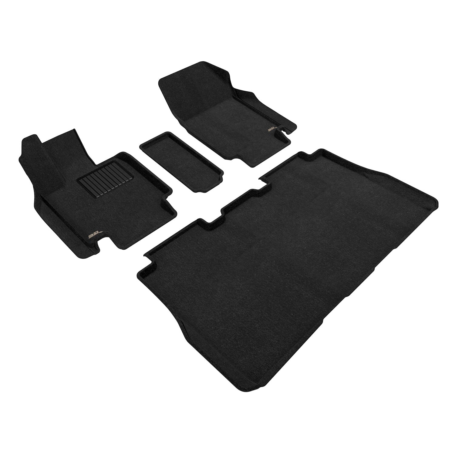 3D Maxpider 2024 Tesla Cyber Truck Elegant Black 1st 2nd Row Floor Mat L1TL05004709