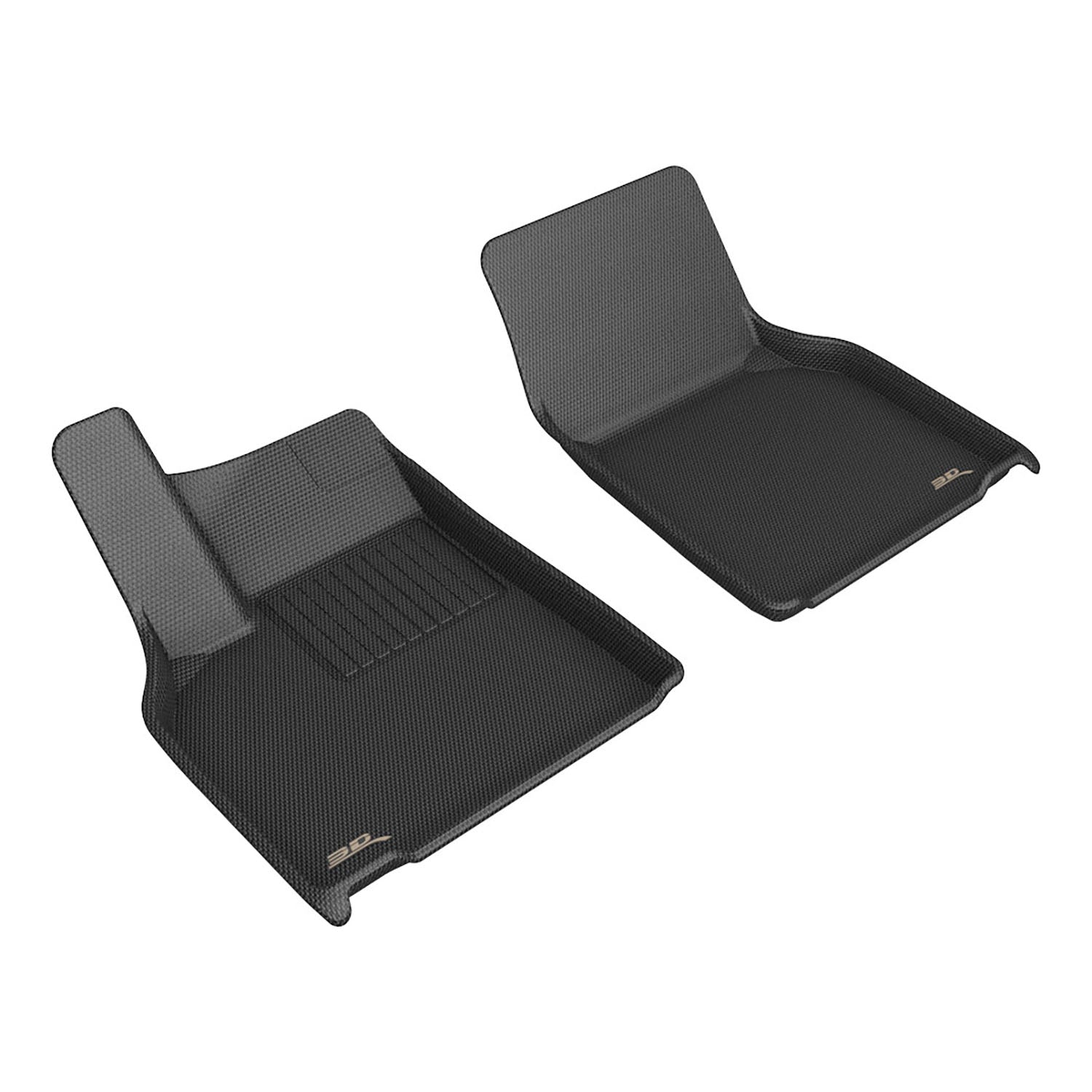 3D Maxpider 2026 Tesla Model Y Juniper Kagu Black 1st Row Floor Mats L1TL05411509