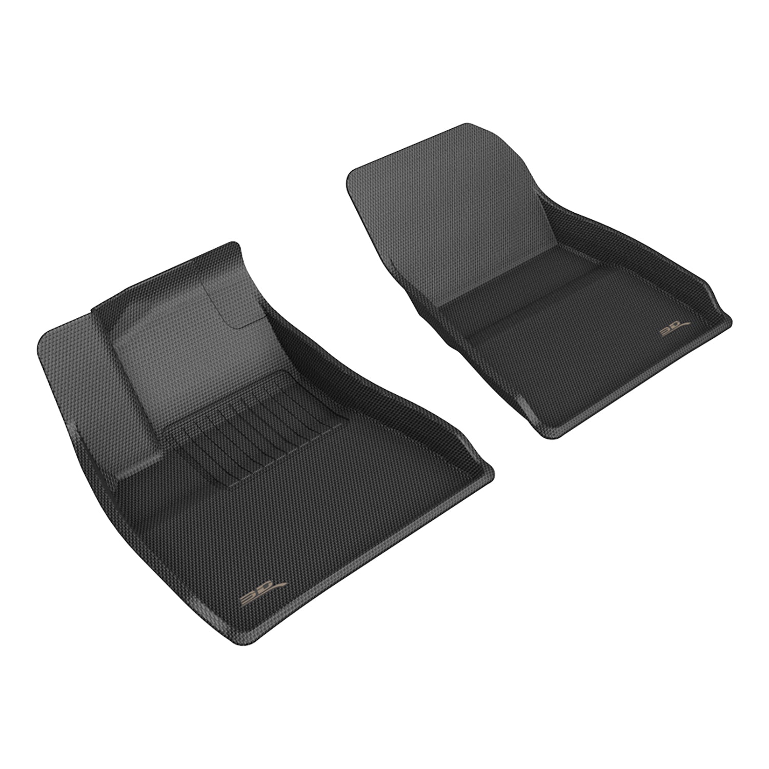 3D Maxpider 2024 Tesla Model 3 Kagu Black 1st Row Floor Mat L1TL06911509