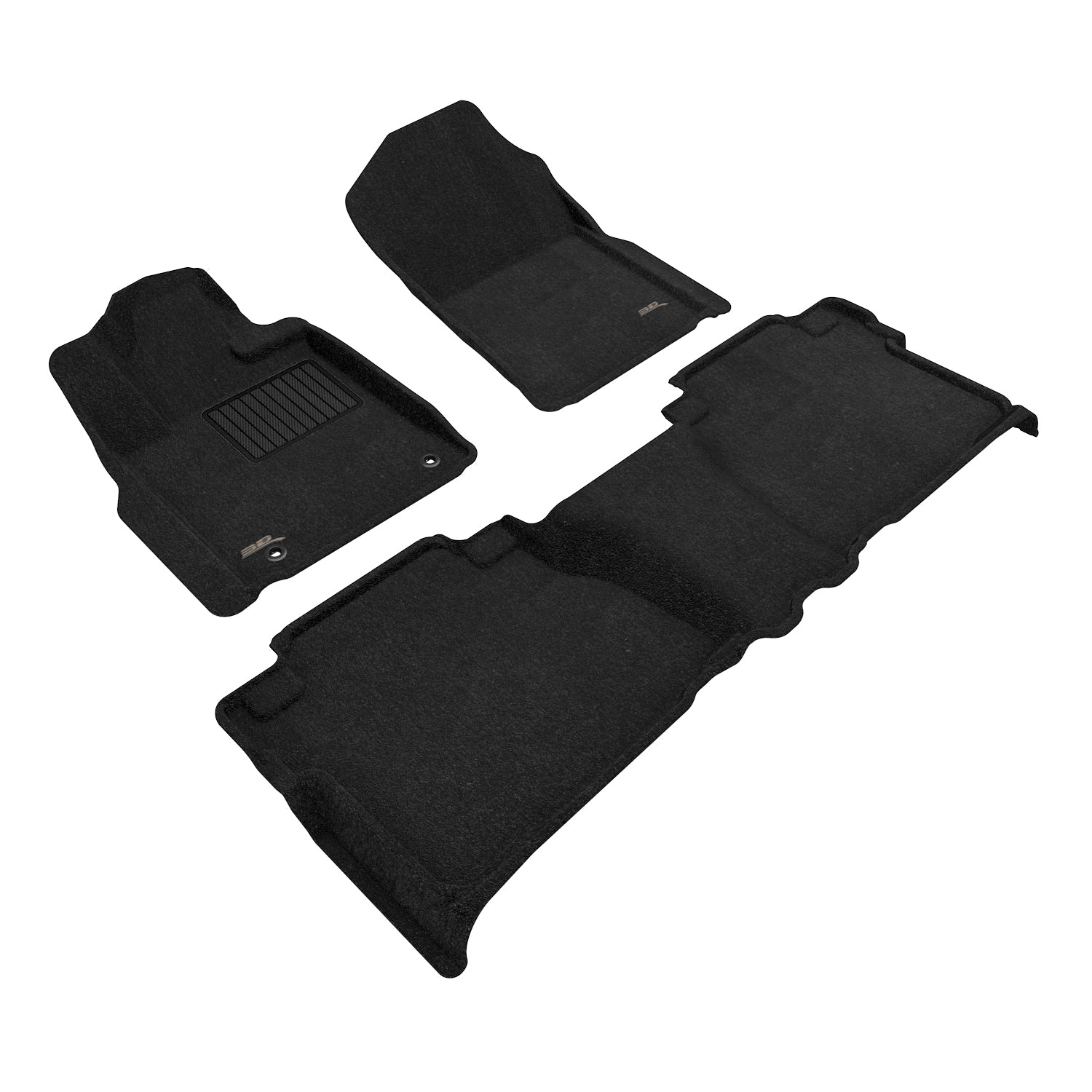 3D Maxpider 2012-2013 Toyota Tundra Double Cab Elegant Black 1st 2nd Row Floor Mat L1TY14904709