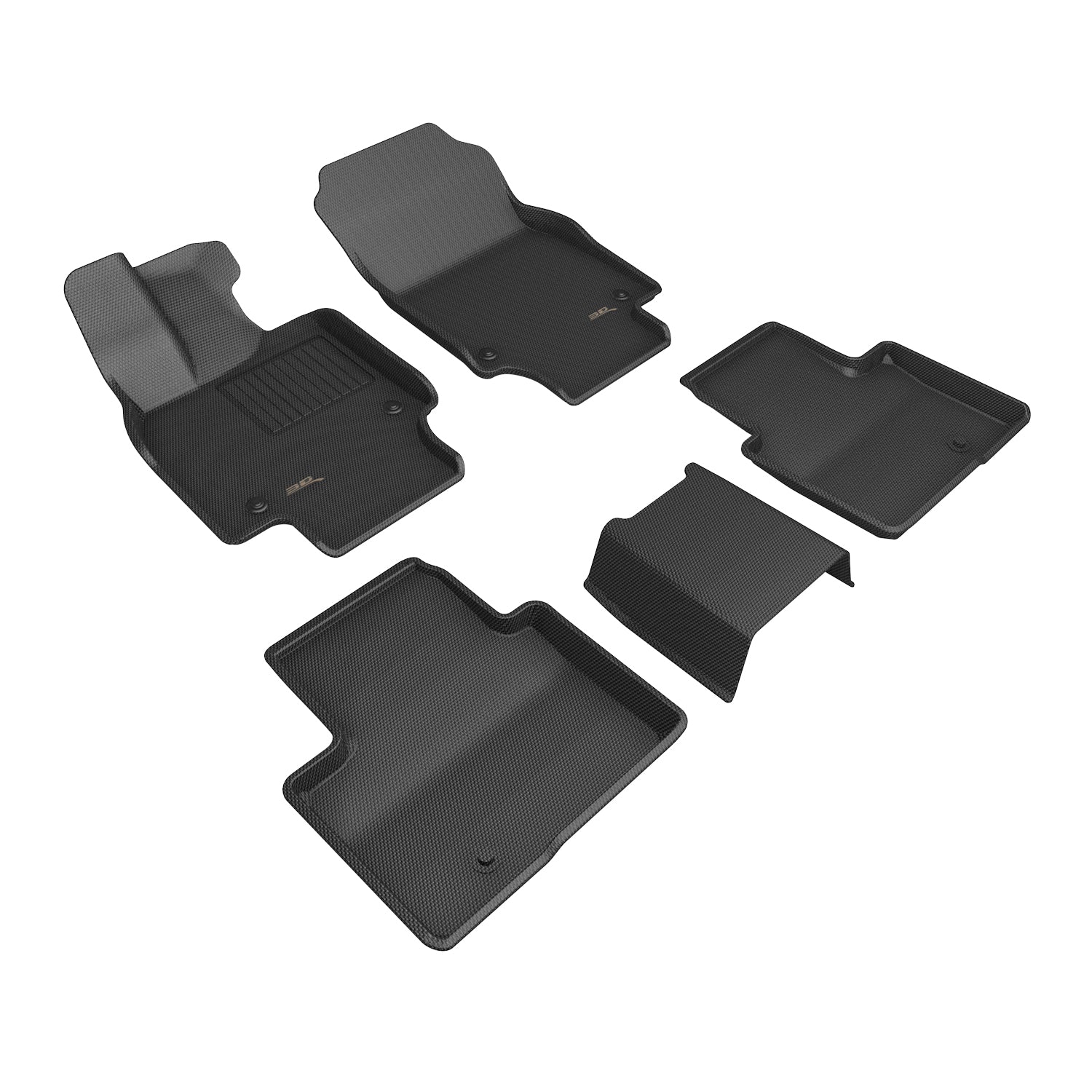 3D Maxpider 2023-2024 Toyota Crown Kagu Black 1st 2nd Row Floor Mat L1TY30401509