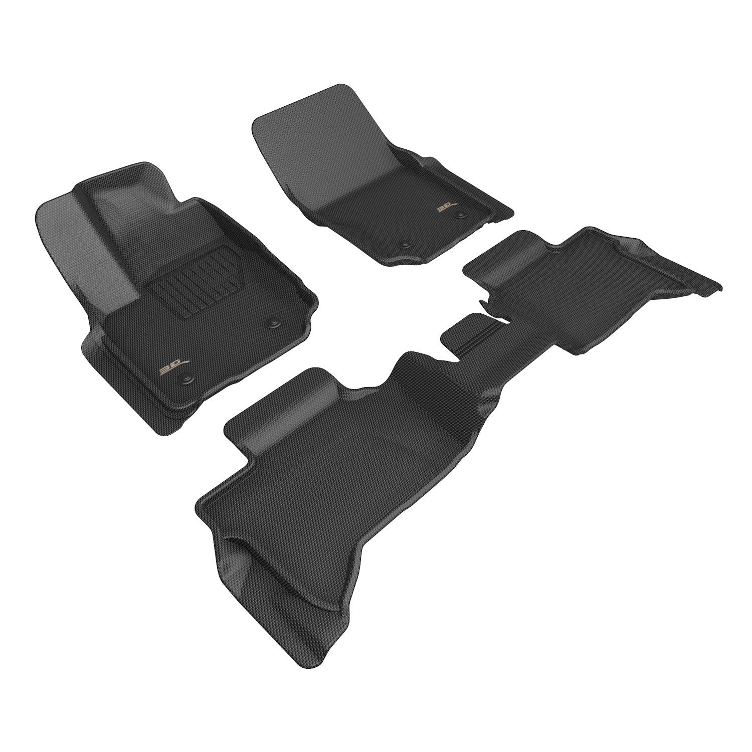 3D Maxpider 2025-2026 Toyota 4Runner Hybrid 5-Seat Kagu Black 1st 2nd Rows Floor Mat L1TY33201509