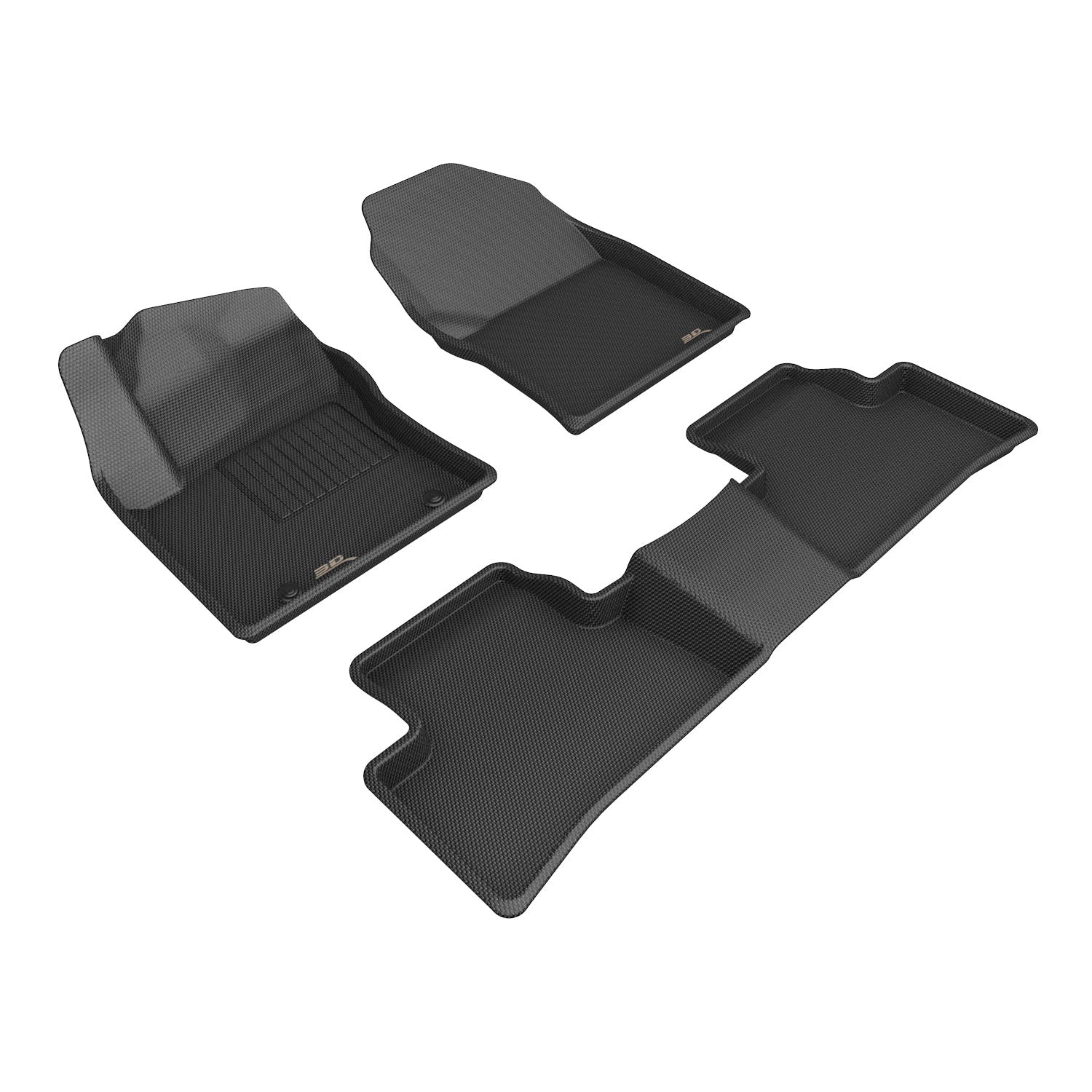 3D Maxpider 2025-2026 Toyota Corolla Cross Hybrid Kagu Black 1st 2nd Rows Floor Mat L1TY34101509