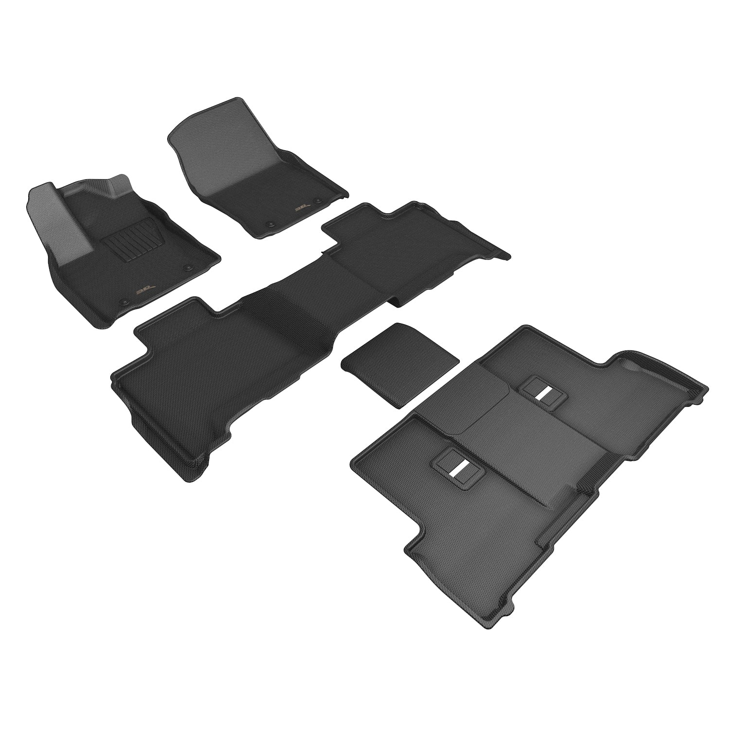 3D Maxpider 2023-2026 Toyota Sequoia Kagu Black 1st 2nd 3rd Rows Floor Mat L1TY35001509