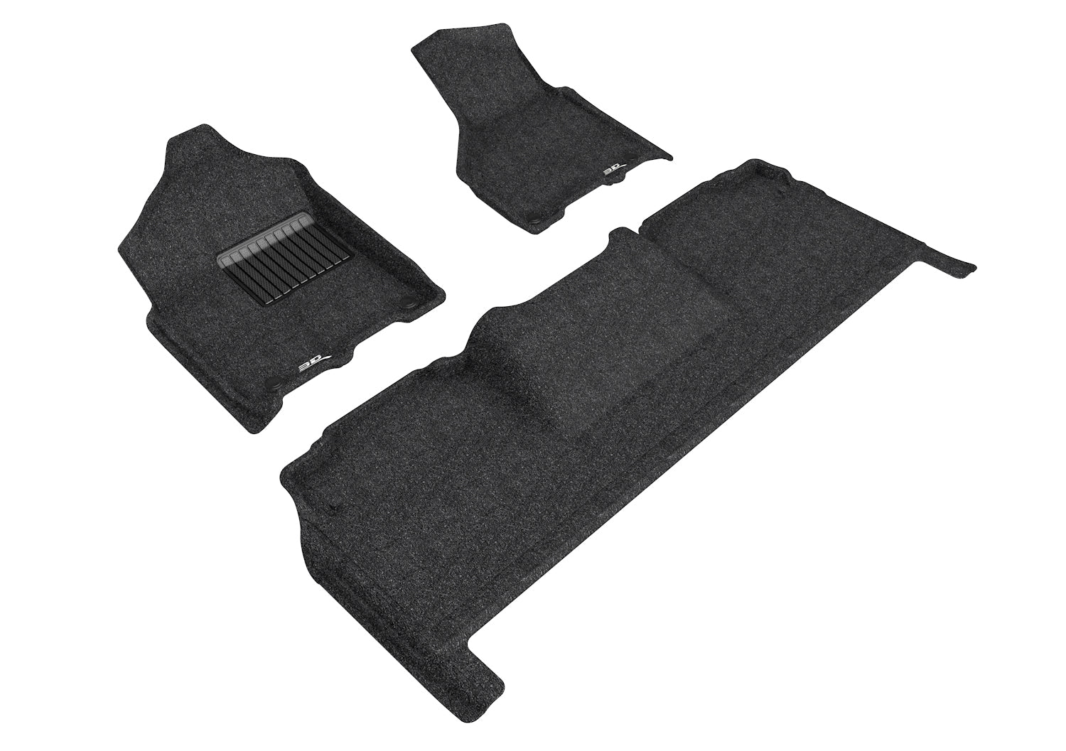 3D Maxpider 2019-2024 Dodge Ram 2500 Mega Cab Elegant Black 1st 2nd Row Floor Mat L1DG03204709