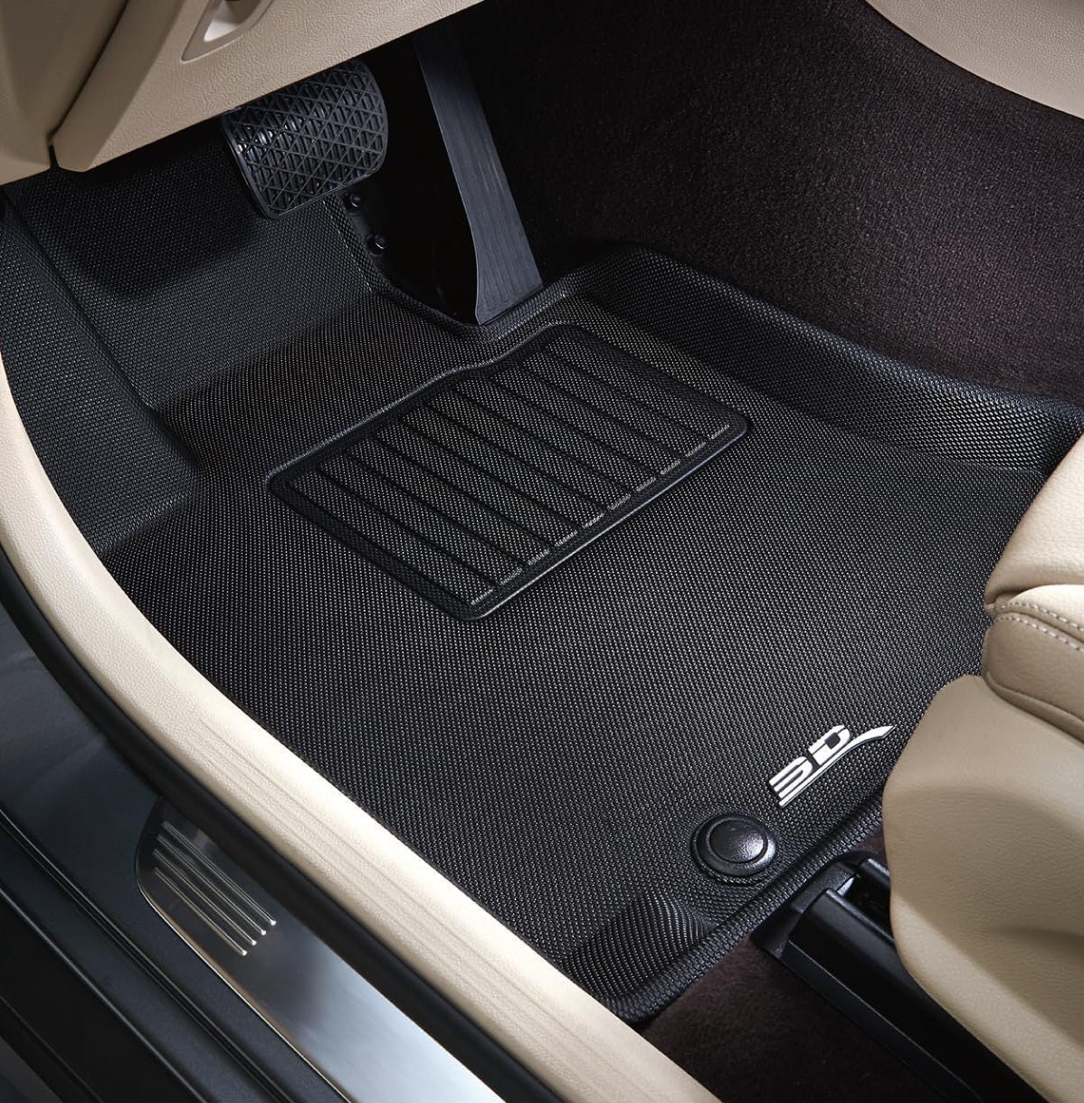 3D Maxpider 2025-2026 Kia K4 Kagu Black 1st Rows Floor Mat L1KA09611509