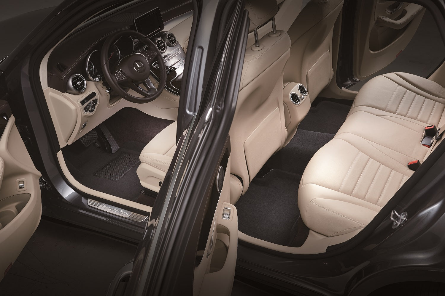 3D Maxpider 2019-2026 Chevrolet Silverado Crew Cab Elegant Black 1st 2nd Rows Floor Mat L1CH10004709