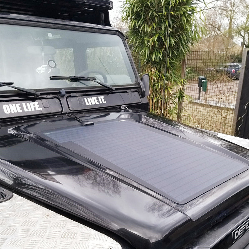 Lensun 1984-2006 Land Rover Defender 110 90 75W Bonnet Flexible Solar Panel