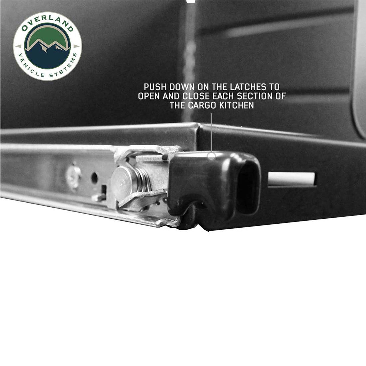 OVS Large Refrigerator Tray and Sink Slide Black Powder Coat Universal 21010508