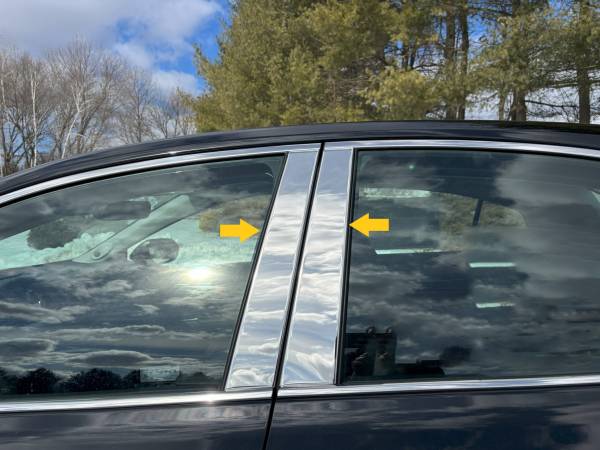 QAA 2025 Toyota Camry 4Pc Stainless Steel Pillar Trim PP75130