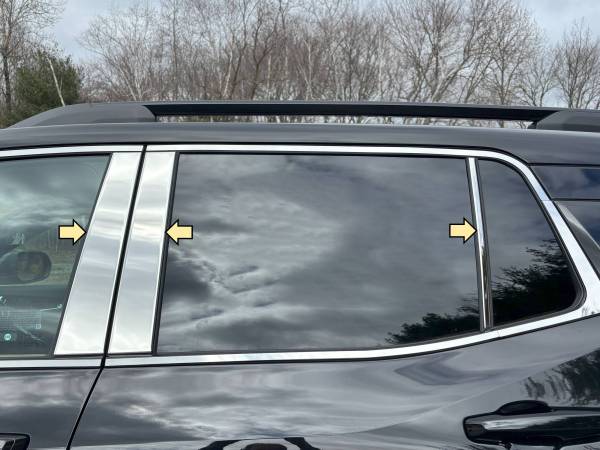 QAA 2025 Chevrolet Equinox Non EV Stainless Steel Pillar Trim 6Pc PP65161