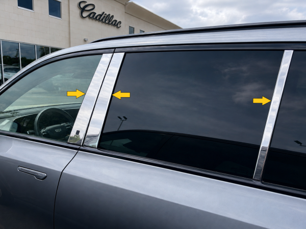 QAA 2026-2027 Cadillac Vistiq 6Pc Stainless Steel Pillar Trim PP66211