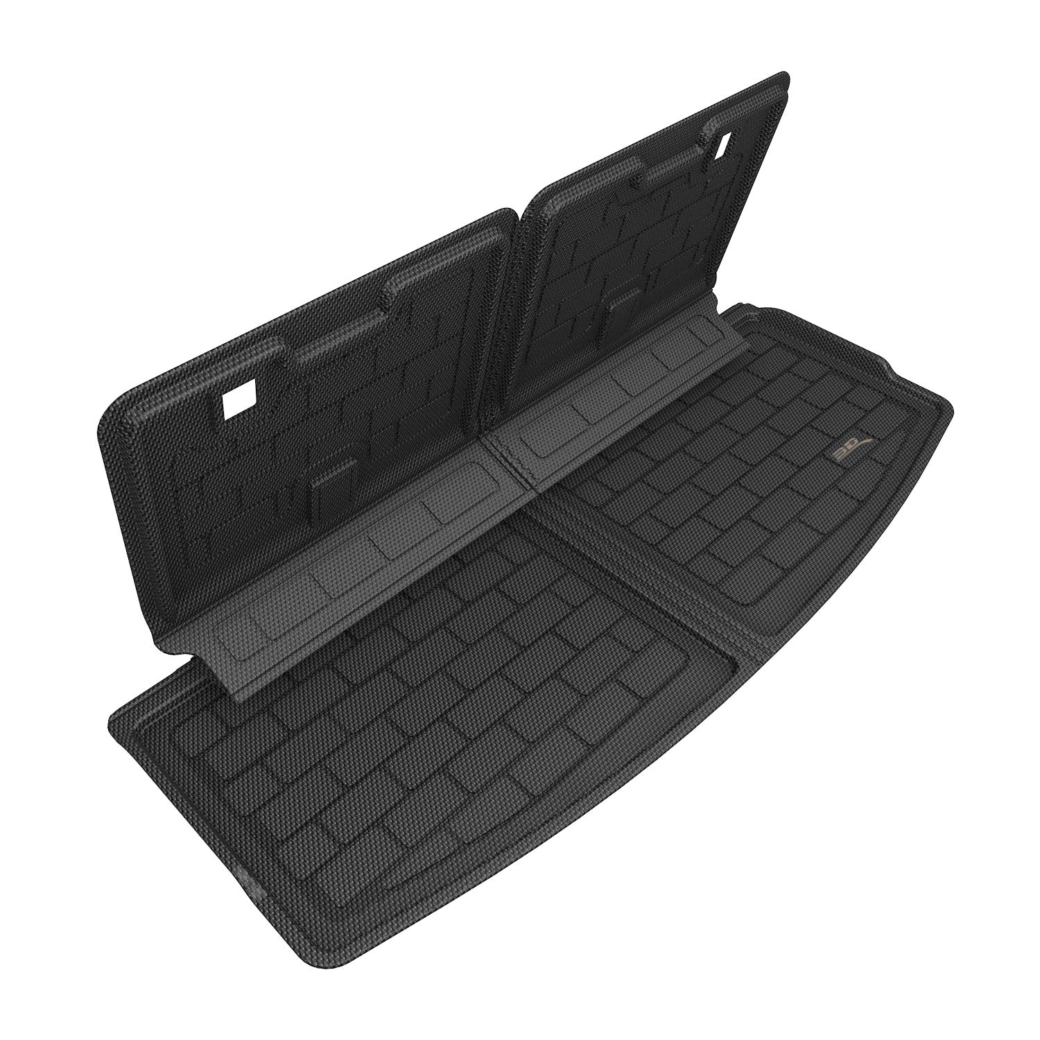 3D Maxpider 2020-2024 Ford Explorer Foldable Kagu Carbon Fiber Embossed Pattern Cargo Liner Black M1FR1301309