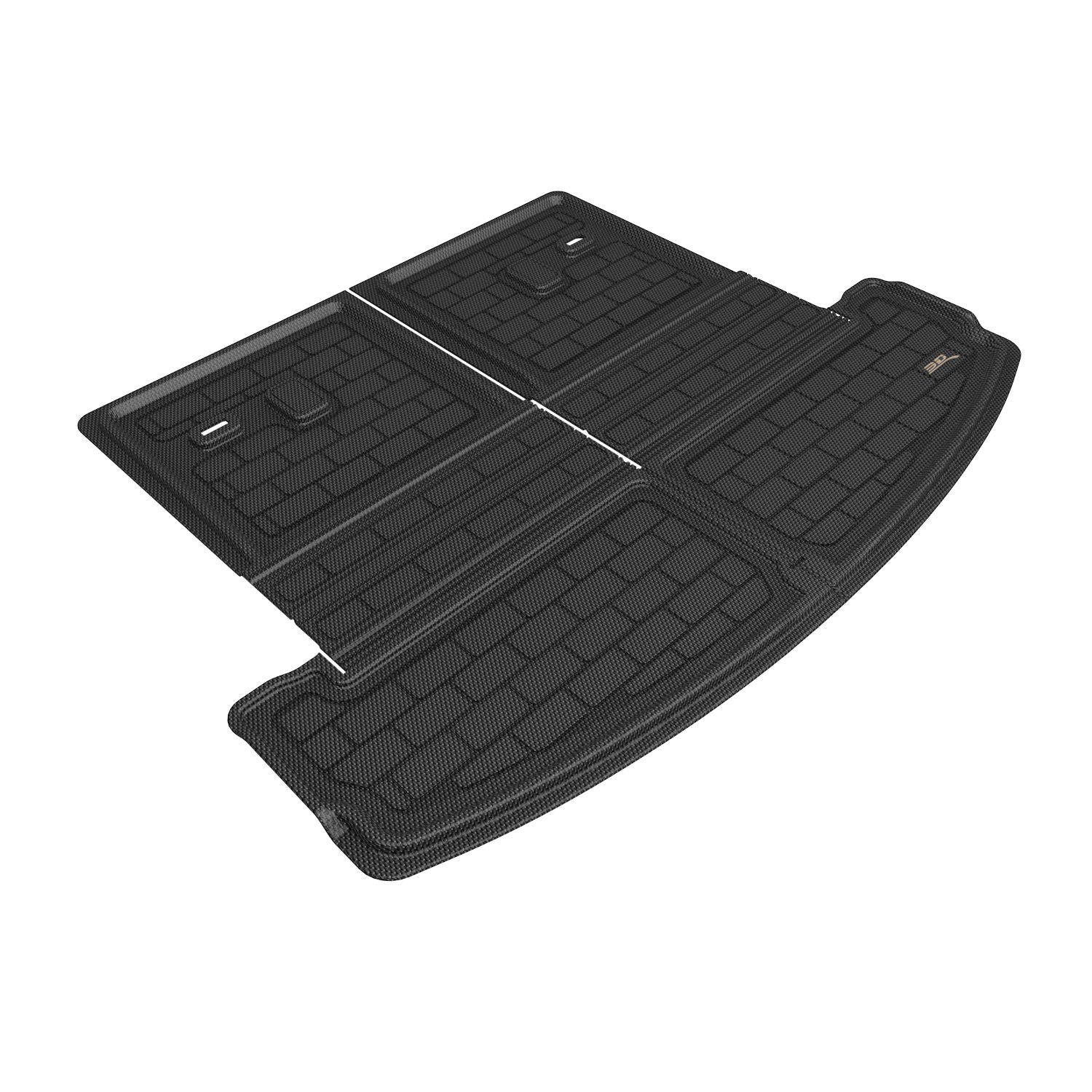 3D Maxpider 2024-2026 Hyundai Santa Fe Kagu Black Integrated Seatback Cargo Liner M1HY1491309