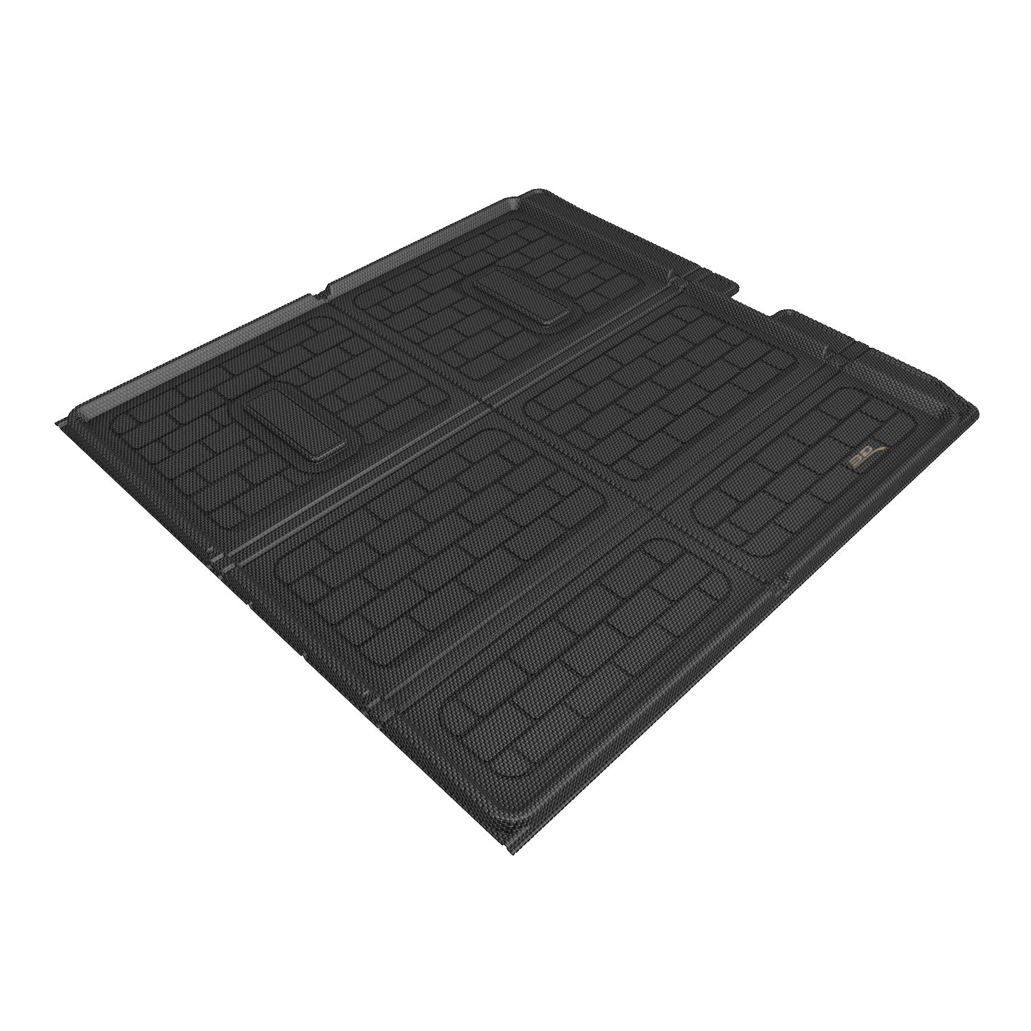3D Maxpider 2017-2024 Land Rover Discovery Kagu Foldable Cargo Liner Carbon Fiber Embossed Pattern Black M1LR0381309