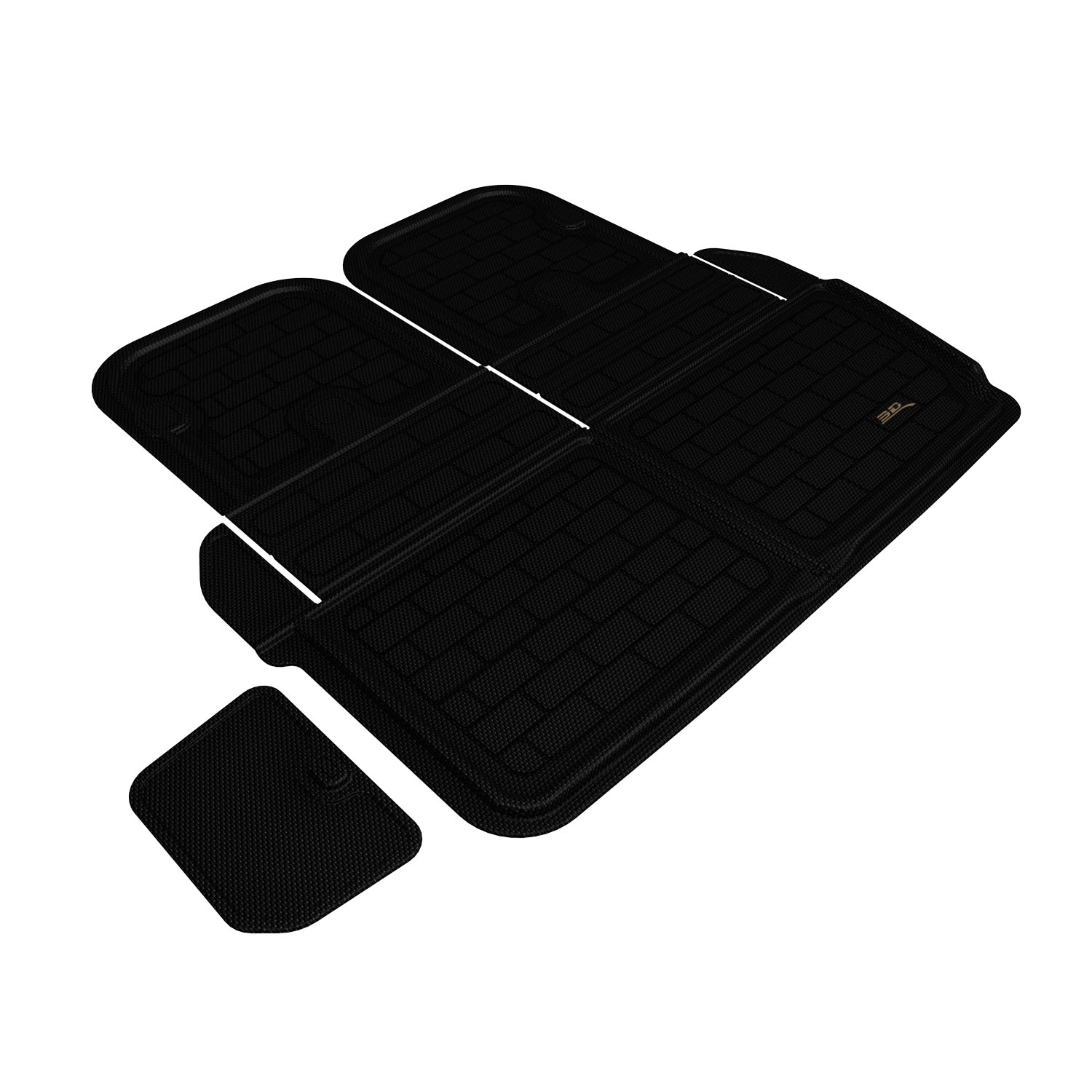 3D Maxpider 2026 Tesla Model X 6-Seat 7-Seat Kagu Black Integrated Seatback & Cargo Liner M1TL0551309