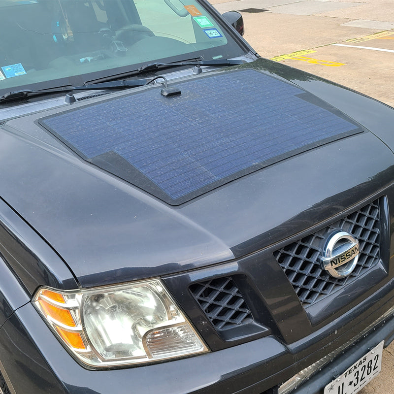 Lensun 2005-2021 Nissan Frontier 100W Hood Flexible Solar Panel
