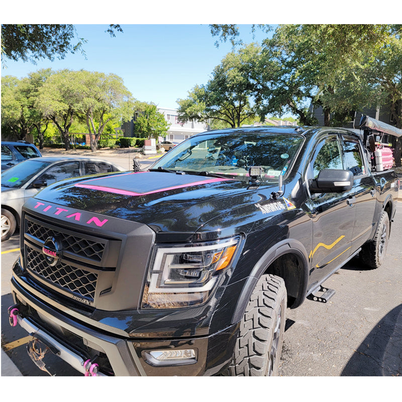 Lensun 2016-2025 Nissan Titan 2nd Gen 85W Hood Bonnet Flexible Solar Panel