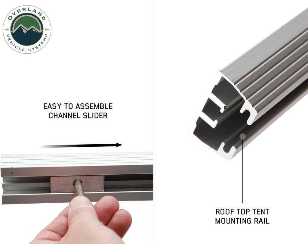 OVS HD Nomadic 3 Roof Top Tent Replacement Rail Pairs With Hardware 18039936-W14