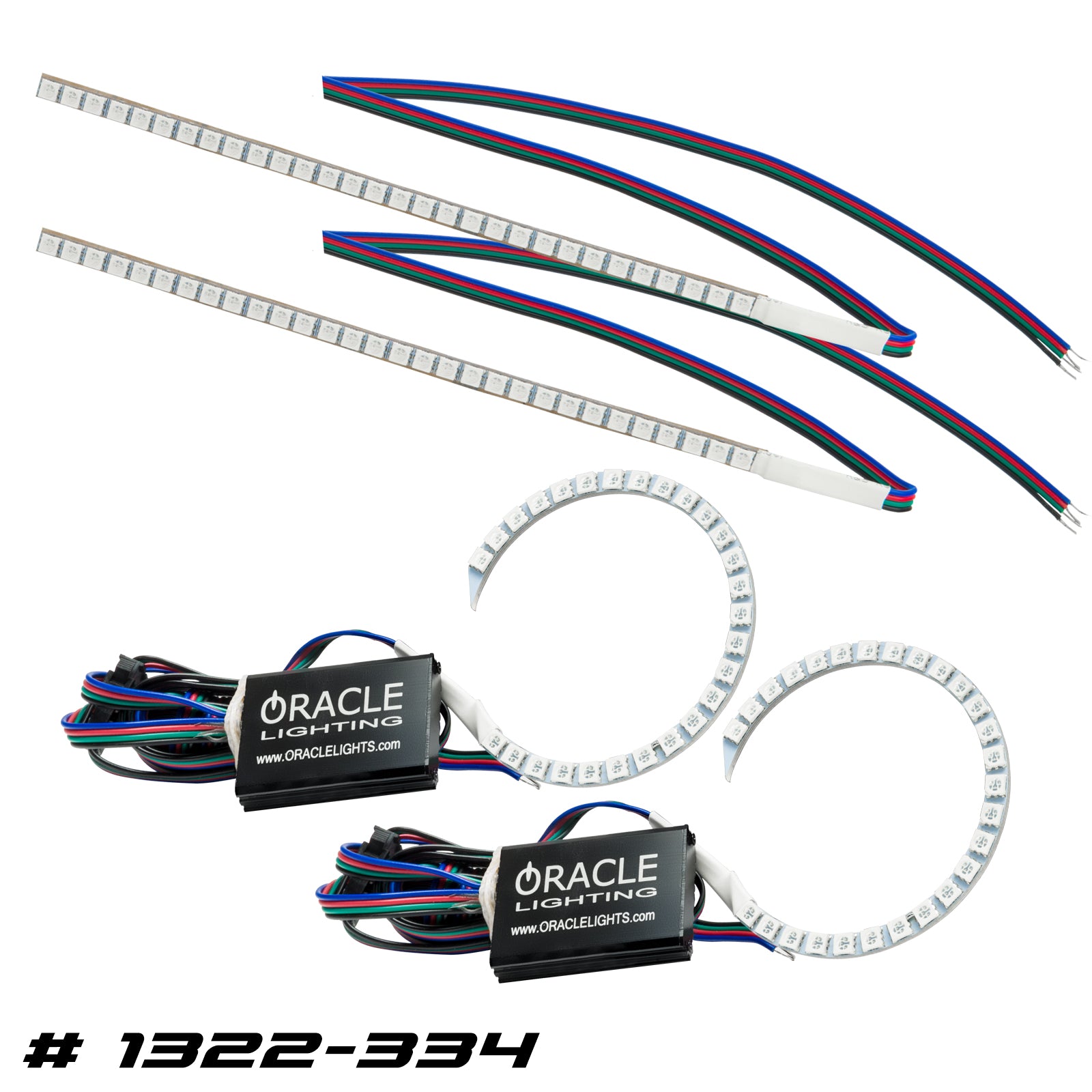 Oracle Lighting 2015-2017 Ford Focus RS ST ColorSHIFT DRL Upgrade with Halo Kit 1322-334