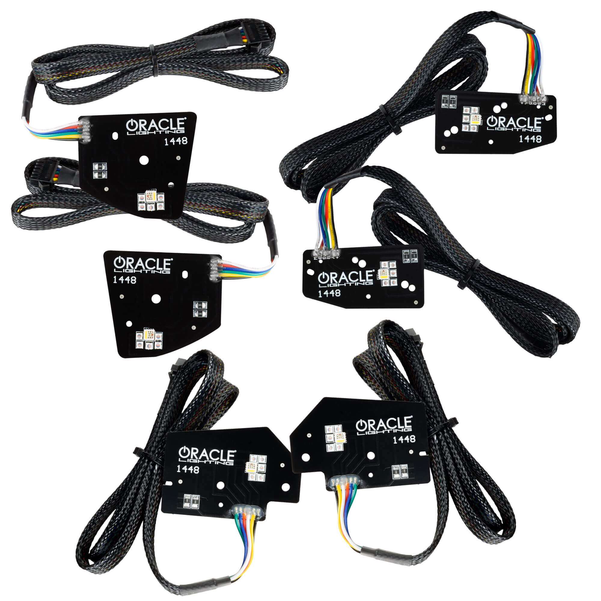 Oracle Lighting 2019-2024 Dodge Ram 1500 ColorSHIFT RGBW+A DRL Upgrade Kit Projector LED Headlights 1448-339