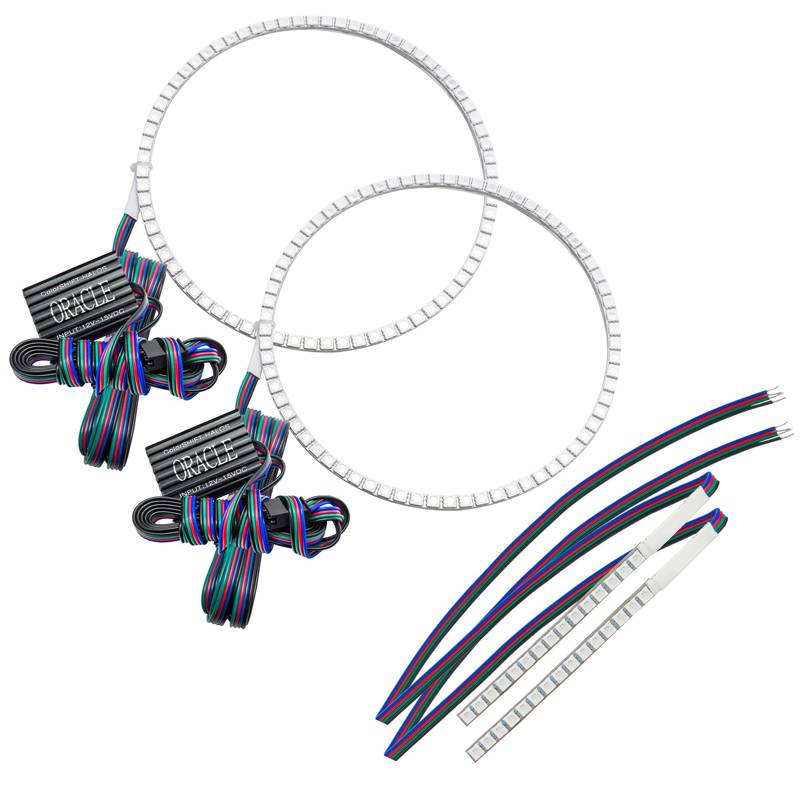 Oracle Lighting 2021-2024 Ford Bronco ColorSHIFT Headlight Halo Kit with DRL Bar Base Headlights 1471-334