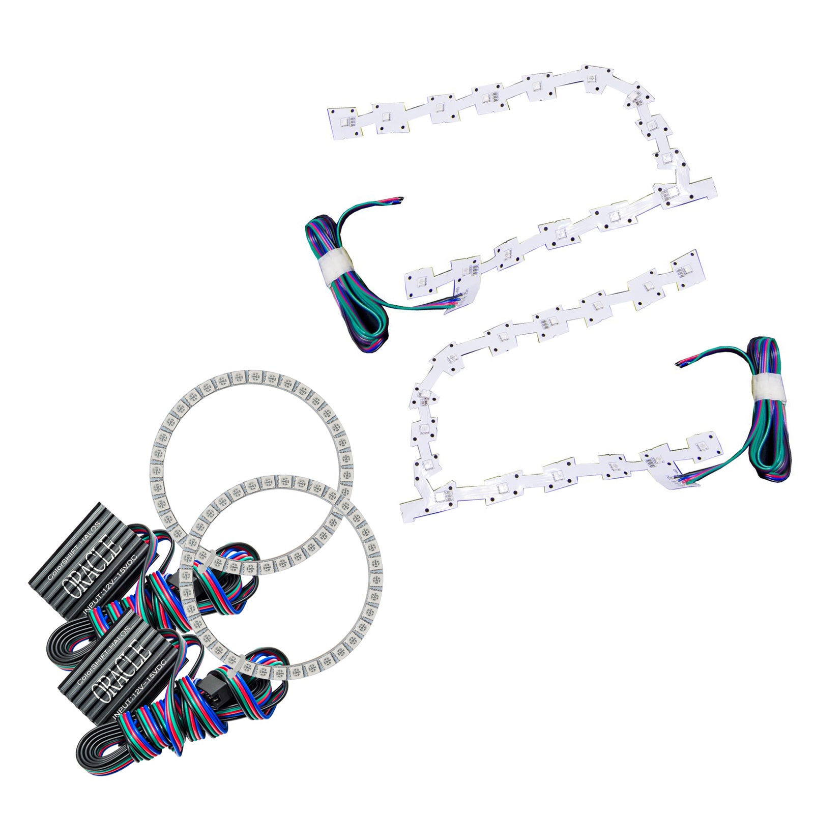 Oracle Lighting 2011-2019 Chrysler 300C ColorSHIFT DRL Upgrade with Halo Kit ColorSHIFT with No Controller 2642-334