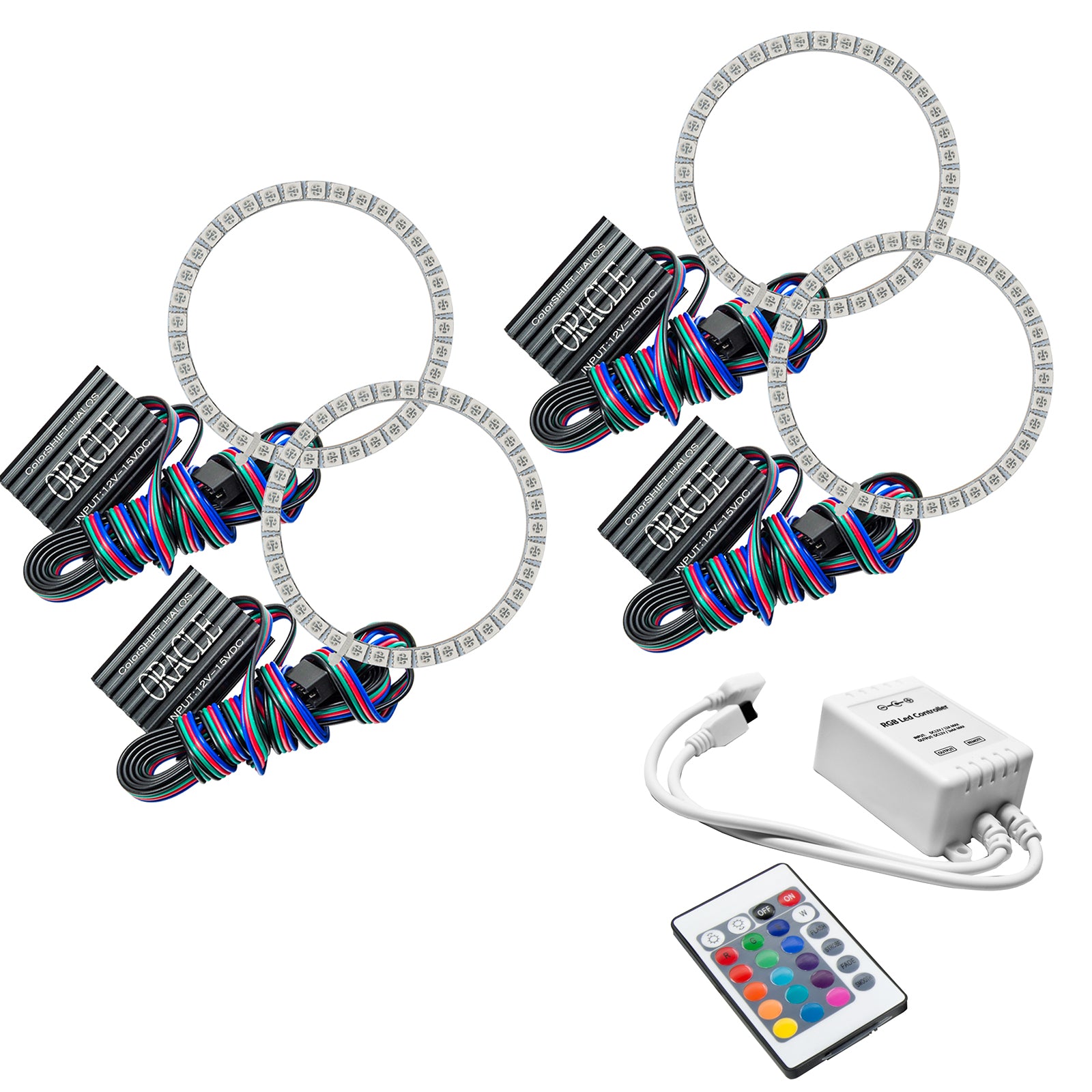 Oracle Lighting 2010-2017 GMC Terrain LED Headlight Halo Kit ColorSHIFT with Simple Controller 2654-504