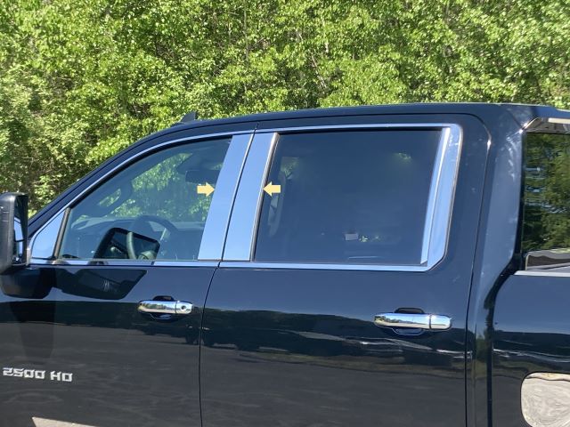 QAA 2020-2023 Chevrolet Silverado GMC Sierra 2500 3500 HD 4 Door Crew Cab Pickup Truck Stainless Steel Pillar Trim 4Pc PP60150