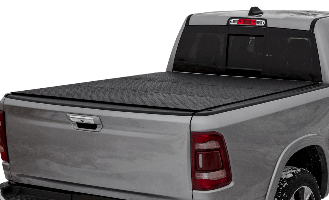 LOMAX 2019-2026 Dodge Ram 1500 5' 7" Single Hard Folding Tonneau Cover B4040039