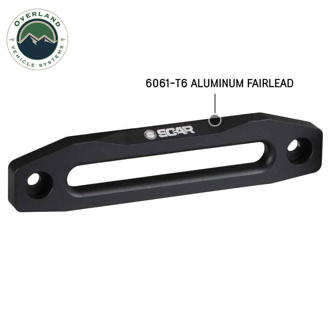 OVS Recovery Winch Aluminum Fairlead Black Powder Coat With Clear Finish 19019912