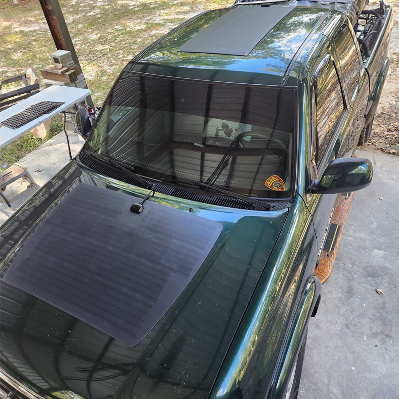 Lensun 2000-2006 Toyota Tundra 1st Gen 100W Hood Flexible Solar Panel