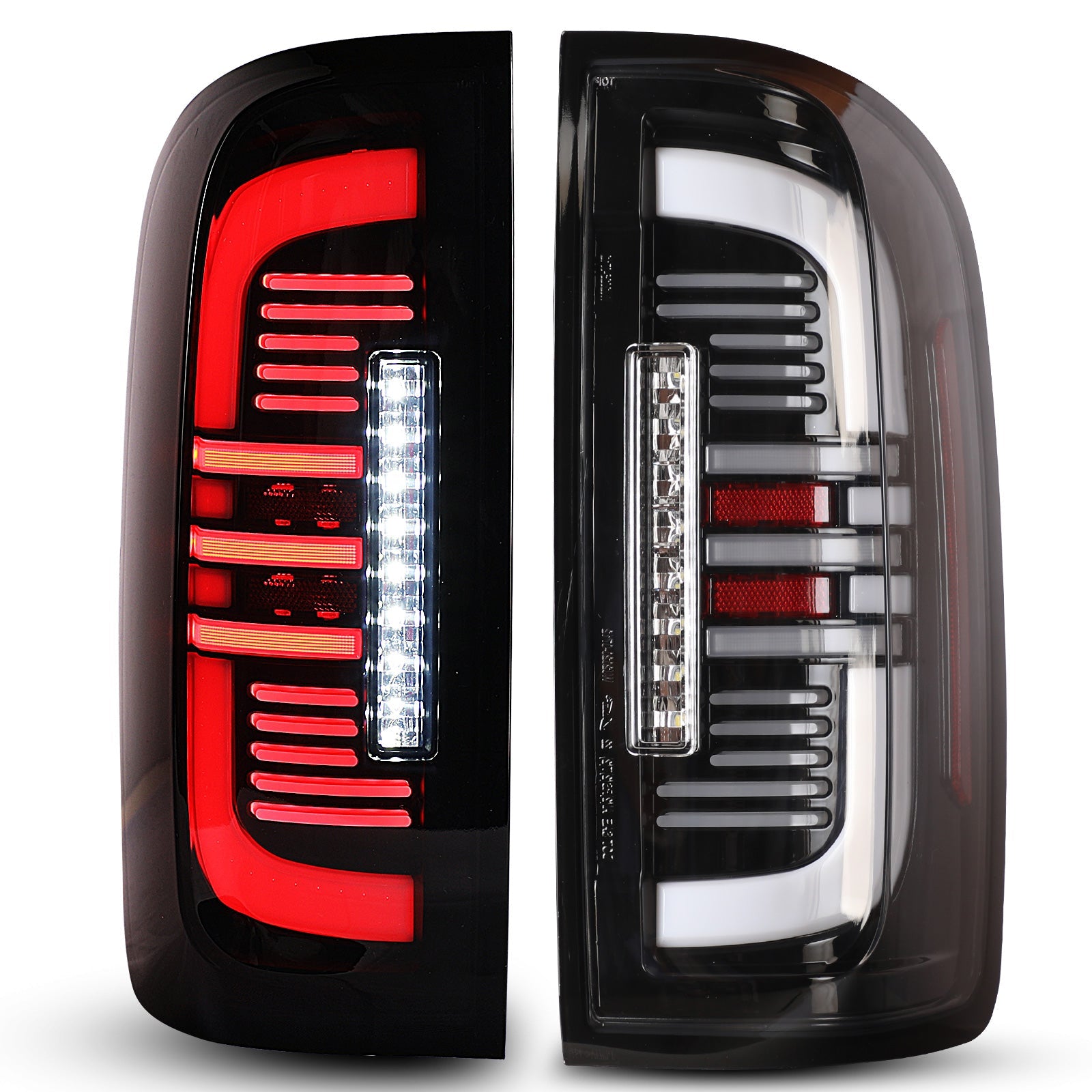 Winjet 2015-2022 Chevrolet Colorado LED Sequential Tail Lights Glossy Black Clear CTWJ-0712-GBC-SQ