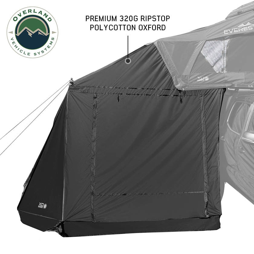 OVS XD Everest 4 Annex Room 4 Person Roof Top Tent Extension Black Body Grey Trim 18009813