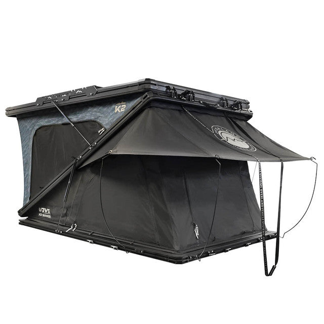 OVS XD K2 Dual Action Clam Shell 2 Person Aluminum Hard Shell Roof Top Tent Blue Body & Black Rainfly 18689902