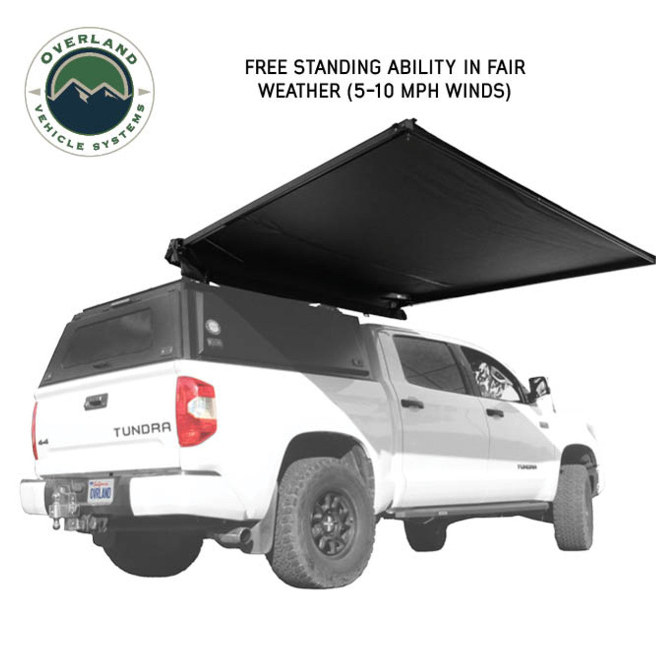 OVS 6.5 ft x 6.5 ft XD Nomadic Self-Deploying 90 Degree Awning with Lights & Black Out Fabric Universal 19690011