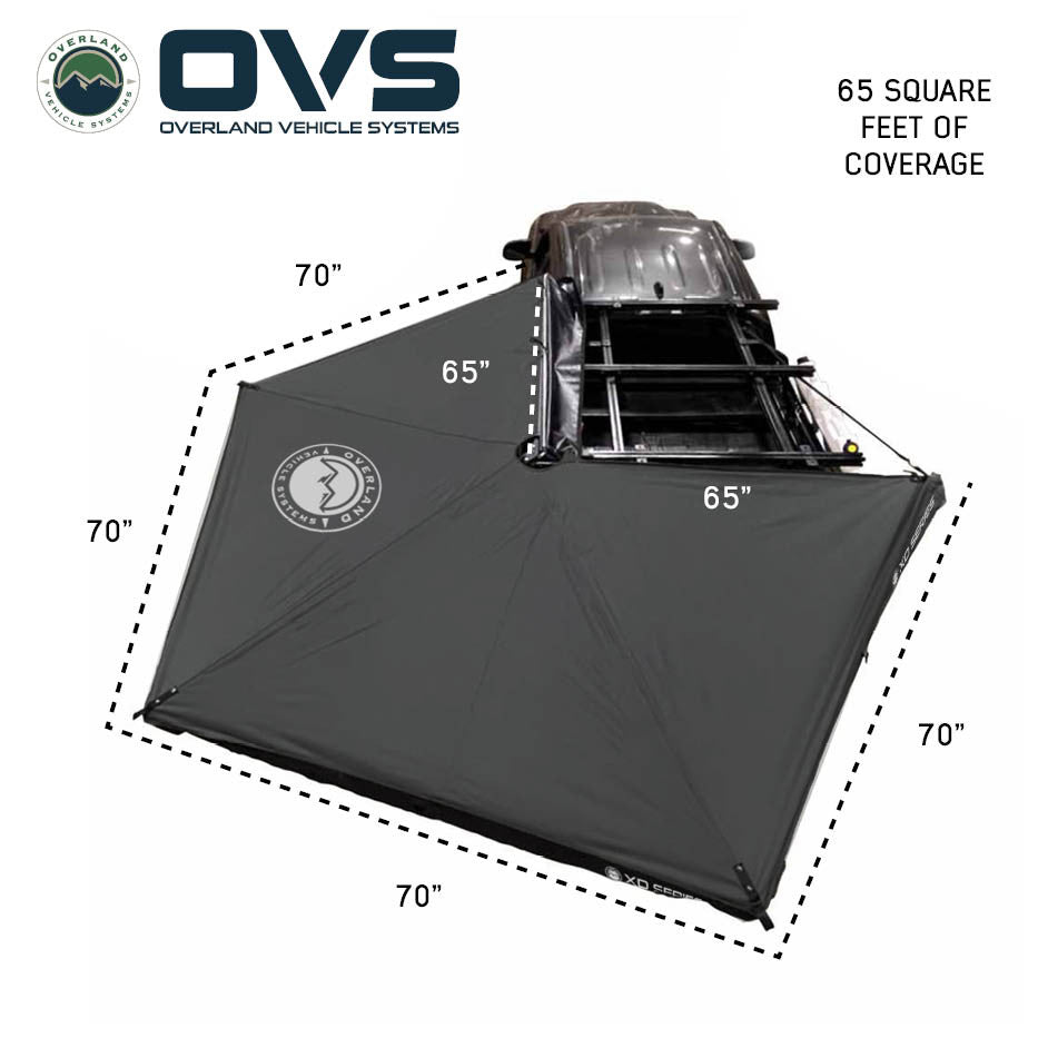 OVS XD Nomadic 270 LTE Awning Passenger Side Black Fabric and Travel Cover 19679919
