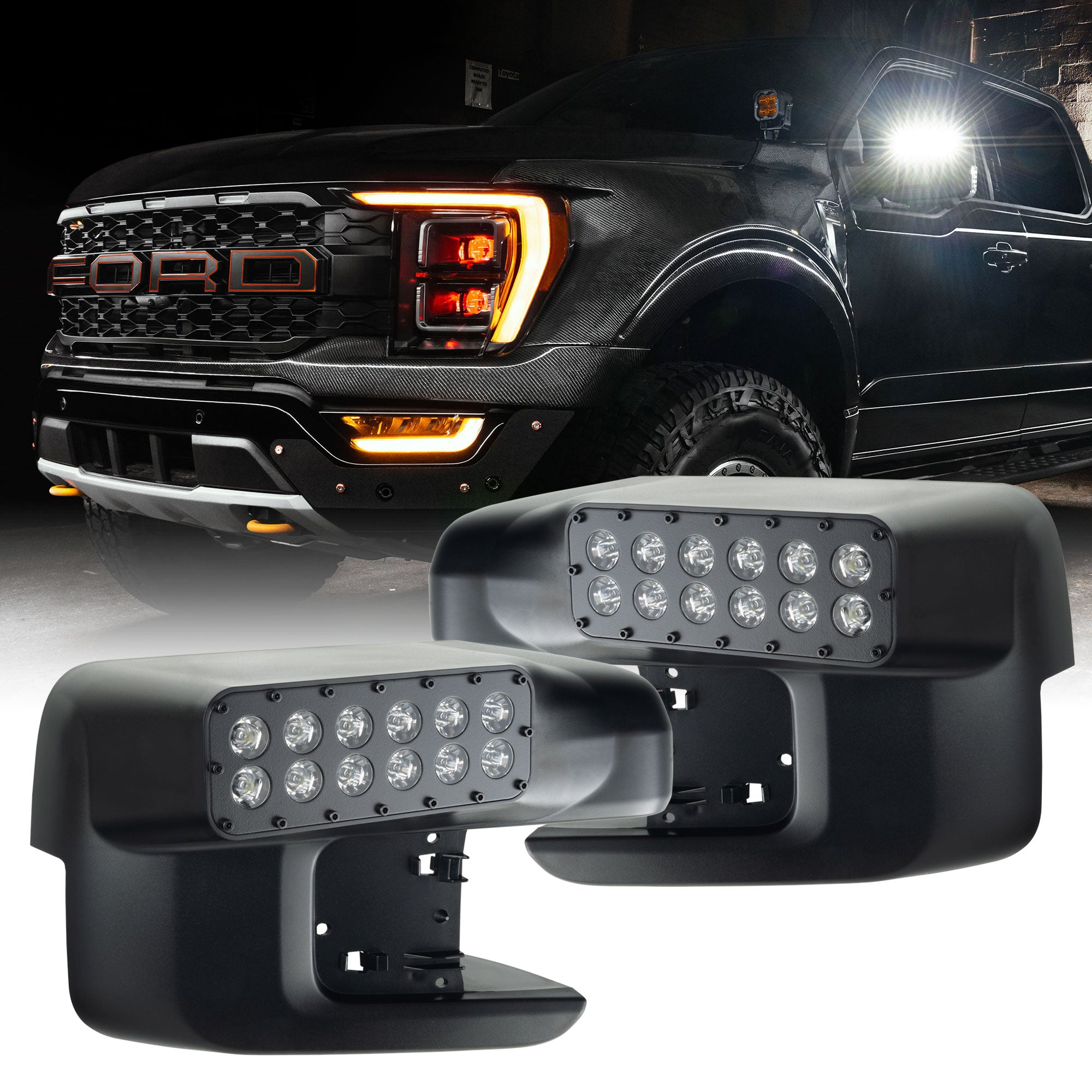 Oracle Lighting 2021-2025 Ford F-150 6000K White LED Off-Road Side Mirror Ditch Lights 5923-001