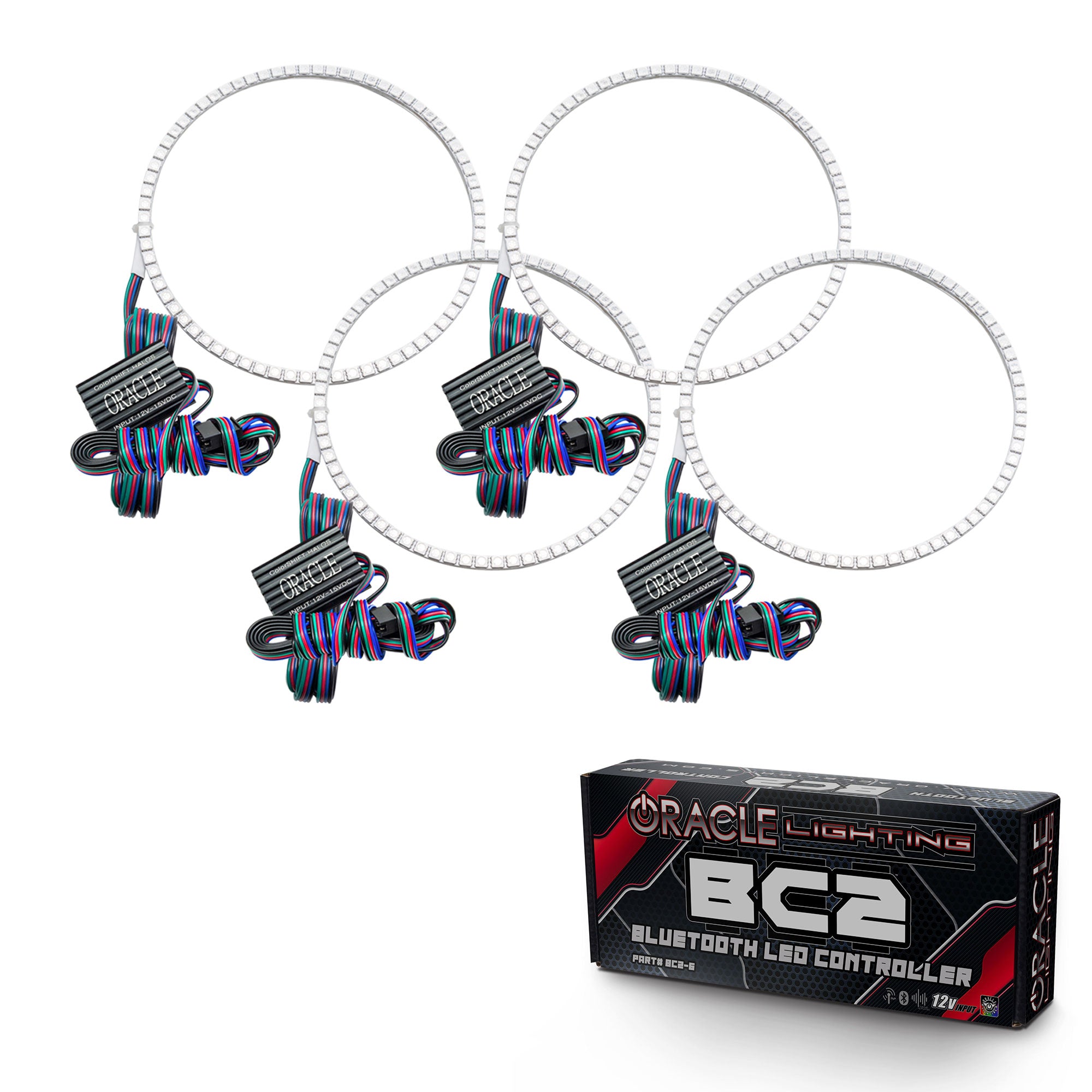 Oracle Lighting 2007-2008 Hyundai Tiburon LED Headlight Halo Kit ColorSHIFT With BC2 Controller 2319-335