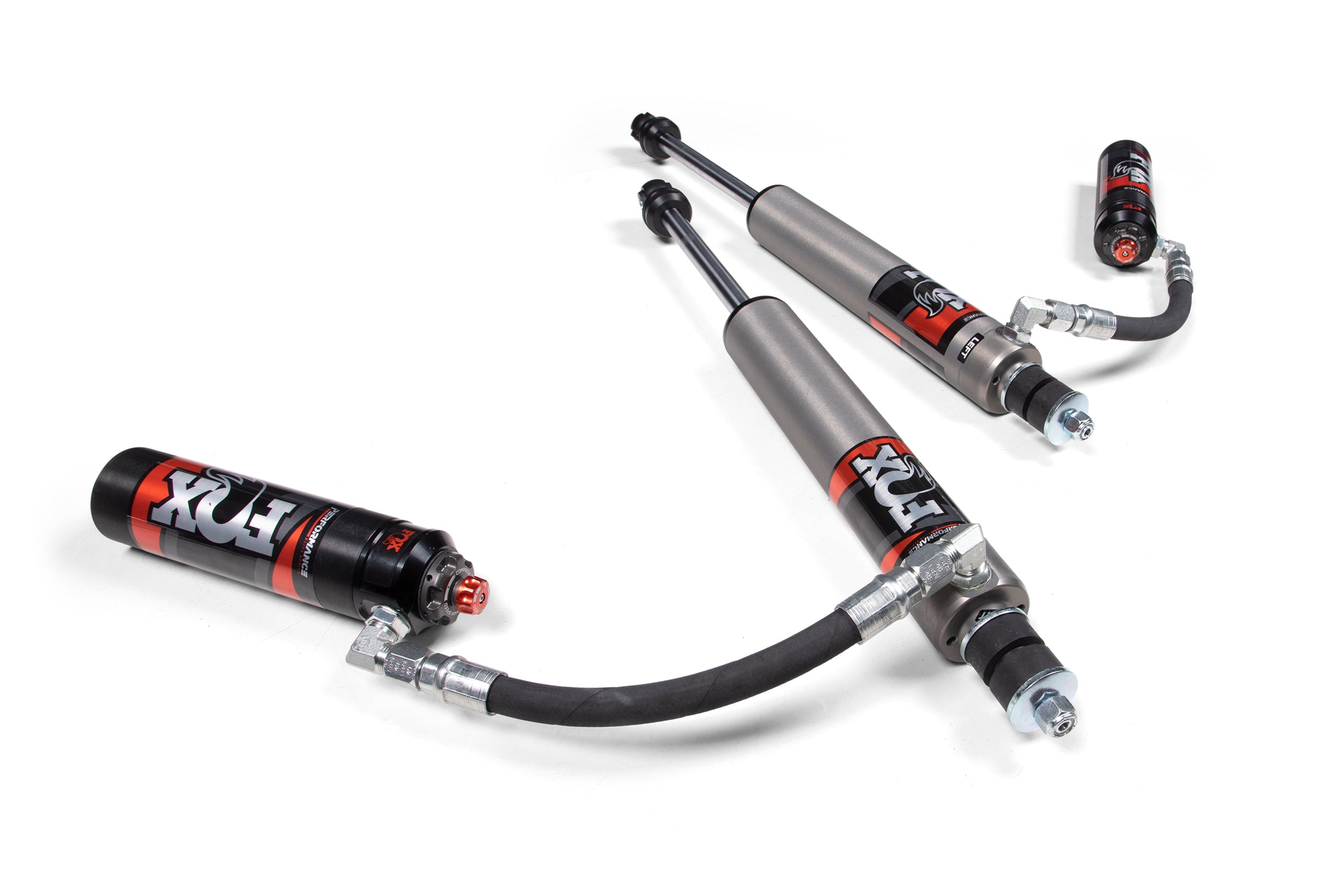 JKS 2007-2018 Jeep Wrangler JK FOX 2.5 Front Shocks With DSC Reservoir 2.5-4 Inch Lift Performance Elite Series FOX88326091