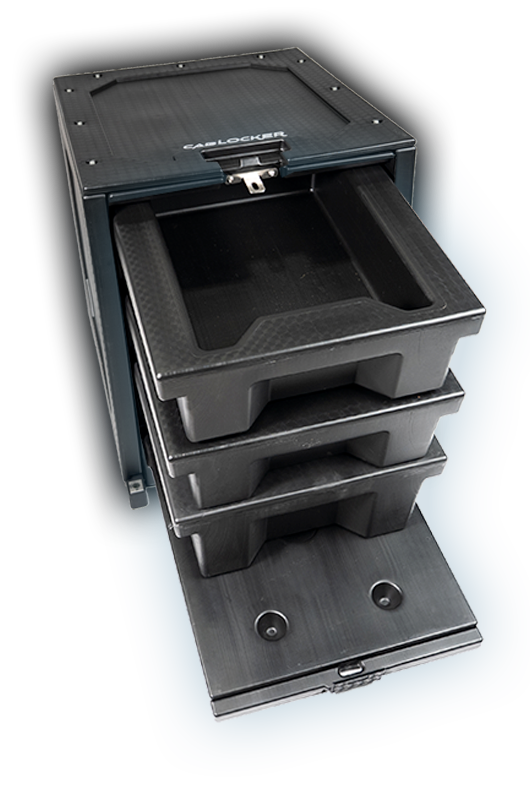Cab Locker 2011-2025 Dodge Ram 2500 3500 2015-2025 RAM 1500 Crew Cab Models Only Cab Storage Box Kit W/brackets & Hardware CAB101DRK