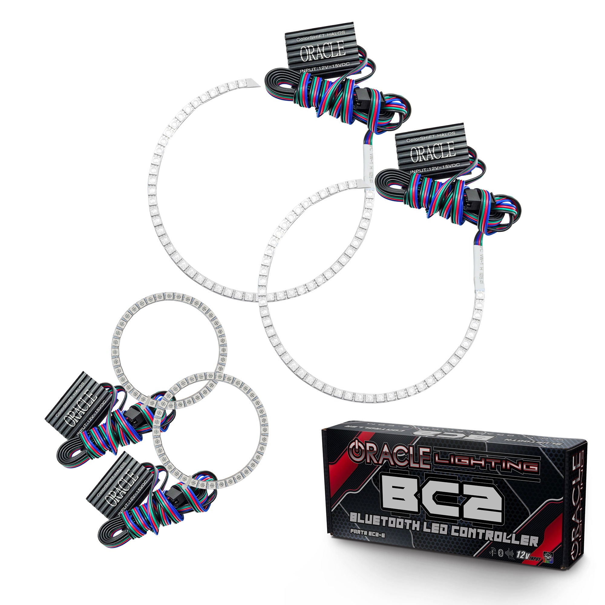 Oracle Lighting 2005-2008 Mini Cooper LED Headlight Halo Kit ColorSHIFT With BC2 Controller 2431-335