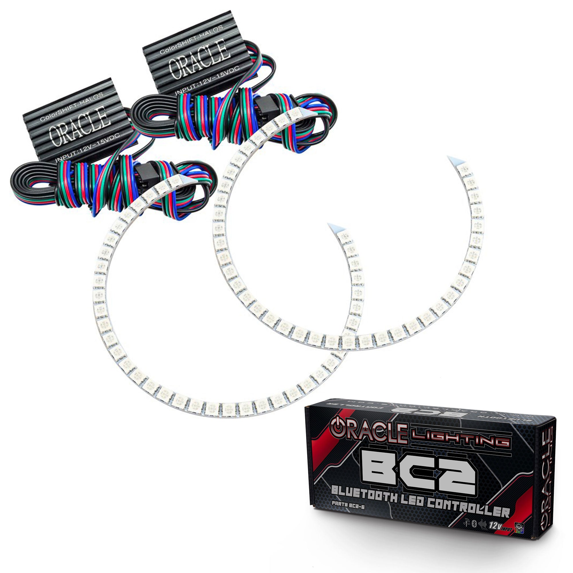 Oracle Lighting 2006-2011 Honda Civic Sedan LED Headlight Halo Kit ColorSHIFT With BC2 Controller 1333-335