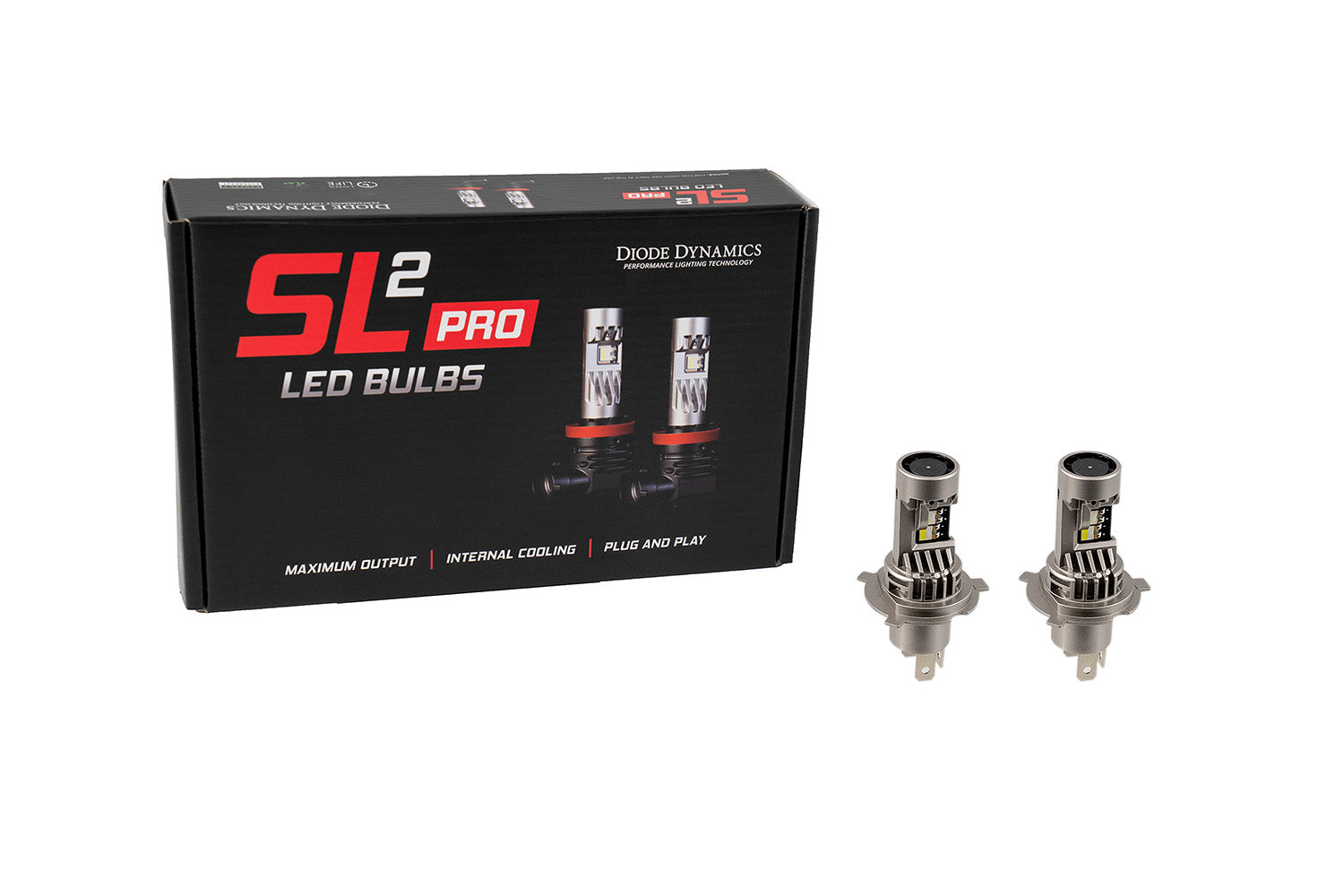 Diode Dynamics H4 White SL2 Pro LED Bulbs Pair DD0492P