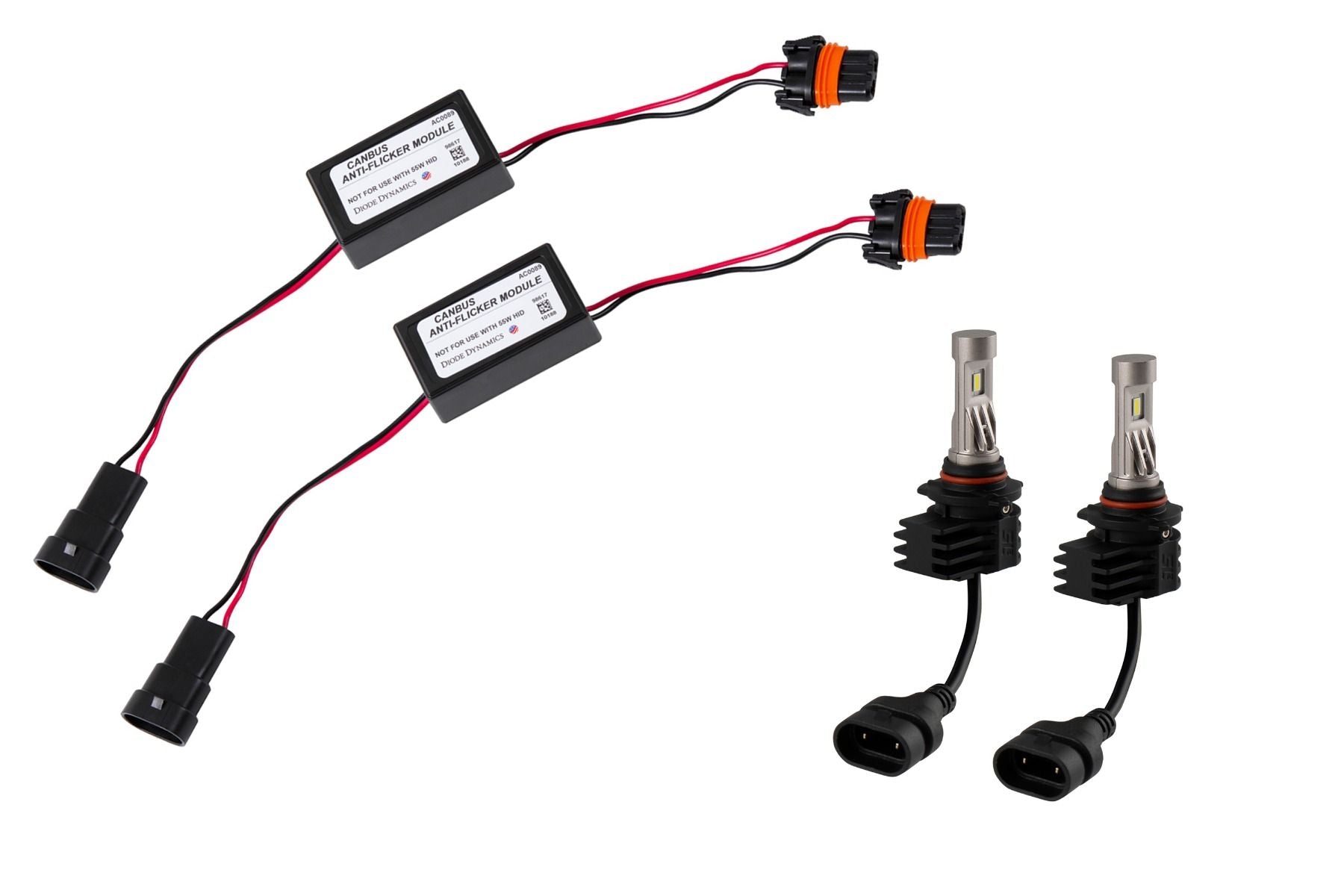 Diode Dynamics 2000-2006 Lincoln LS SL2 High Beam LED Headlight Bulbs Pair With AntiFlicker Modules DD0637P